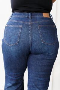 JUDY BLUE Arlo High Rise Button-Fly Straight Jeans
