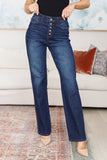 JUDY BLUE Arlo High Rise Button-Fly Straight Jeans