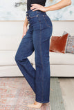 JUDY BLUE Arlo High Rise Button-Fly Straight Jeans