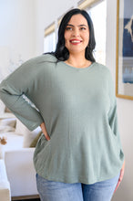 Load image into Gallery viewer, NOW N FOREVER Austin Waffle Knit Basic Top In Sage