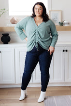 Load image into Gallery viewer, NOW N FOREVER Austin Waffle Knit Basic Top In Sage
