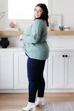 Load image into Gallery viewer, NOW N FOREVER Austin Waffle Knit Basic Top In Sage