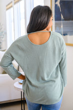 Load image into Gallery viewer, NOW N FOREVER Austin Waffle Knit Basic Top In Sage