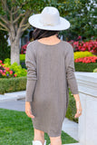 143 STORY Be True Cowl Neck Knit Mini Dress In Cocoa