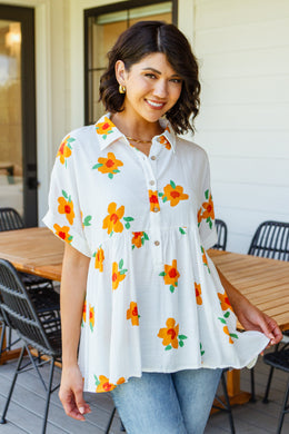 Jodifl Blissed Out Button Up Babydoll Tunic