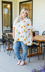 Jodifl Blissed Out Button Up Babydoll Tunic
