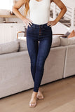 JUDY BLUE High Waist Hand Sanded Resin Skinny Jeans