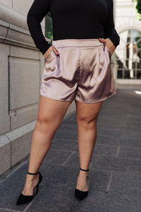 EE:SOME Champagne and Roses Satin Shorts