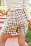 HAILEY & CO Cute As A Button Plaid Mini Skort