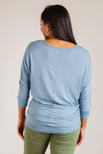 Load image into Gallery viewer, Zenana Daytime Boat Neck Top in Blue Gray