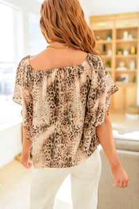 Andree By Unit Desert Romance Animal Print Blouse