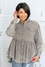 Load image into Gallery viewer, 143 Story Earl Grey Button Up Long Sleeve Top