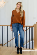 Load image into Gallery viewer, JODIFL Enjoy This Moment V Neck Blouse In Toffee