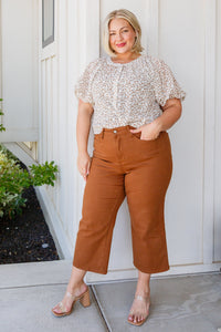 BIBI Fancy Me Floral Button Down