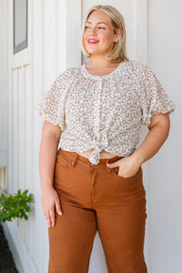 BIBI Fancy Me Floral Button Down
