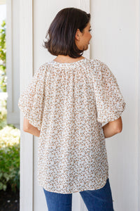BIBI Fancy Me Floral Button Down