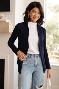 NINEXIS Fitted Blazer in Navy