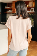 Load image into Gallery viewer, One Eleven North Frequently Asked Questions V-Neck Top in Blush PLUS