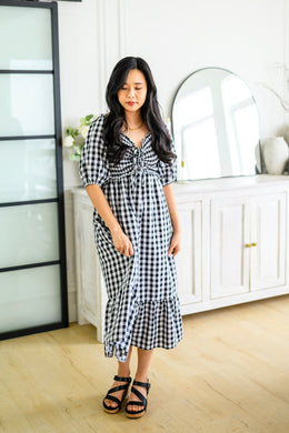 ANDREE BY UNIT Greenville Gingham Midi Dress