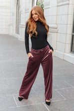 Load image into Gallery viewer, BiBi High Society Velvet Wide Leg Trousers