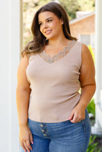 Load image into Gallery viewer, BIBI I Can Love You Better Lace Tank in Taupe