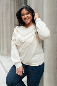 AND THE WHY Into The Fringe Top in Beige