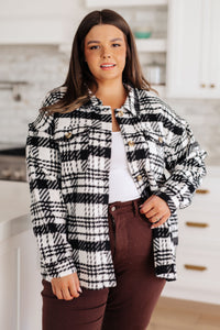 JODIFL Kate Plaid Jacket in Black & White