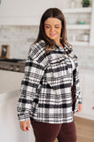 JODIFL Kate Plaid Jacket in Black & White