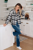 JODIFL Kate Plaid Jacket in Black & White