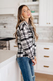 JODIFL Kate Plaid Jacket in Black & White