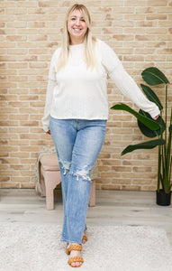 7TH RAY Keep Me Here Knit Sweater in Cream