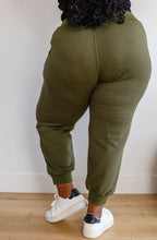 Load image into Gallery viewer, WHITE BIRCH Kick Back Distressed Joggers in Olive