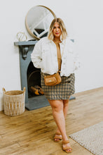 Load image into Gallery viewer, WHITE BIRCH Late To Class Plaid Mini Skort