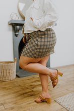 Load image into Gallery viewer, WHITE BIRCH Late To Class Plaid Mini Skort