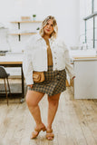 WHITE BIRCH Late To Class Plaid Mini Skort