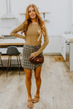 WHITE BIRCH Late To Class Plaid Mini Skort