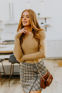 WHITE BIRCH Late To Class Plaid Mini Skort