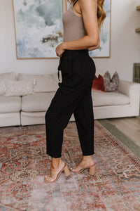 Cotton Bleu Love Me Dearly High Waisted Pants in Black