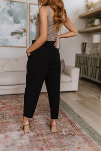 Cotton Bleu Love Me Dearly High Waisted Pants in Black