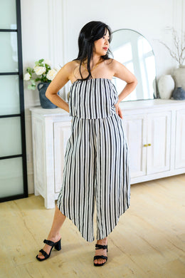 Andree By Unit Modern Stripes Sleeveless Jumpsuit