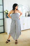 ANDREE BY UNIT Modern Stripes Sleeveless Jumpsuit