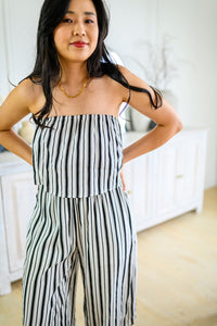 Andree By Unit Modern Stripes Sleeveless Jumpsuit