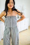 ANDREE BY UNIT Modern Stripes Sleeveless Jumpsuit