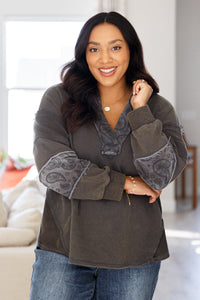 Very J Moonstone Mineral Wash Pullover