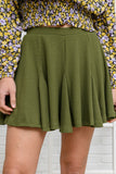 WHITE BIRCH November Romance Skort in Olive