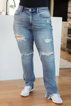 Load image into Gallery viewer, JUDY BLUE O&#39;Hara Destroyed Straight Jeans