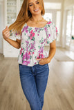 WHITE BIRCH Oh So Simple Floral Blouse