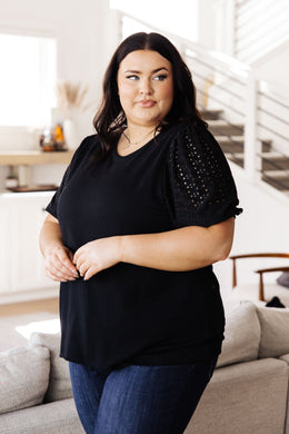 Haptics One More Chance Lace Sleeve Top