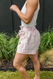 CY FASHION Prim & Pretty Gingham Tie Shorts