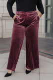 BIBI High Society Velvet Wide Leg Trousers